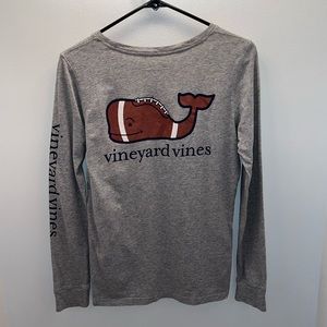Vineyard Vines XS Grey Football Long Sleeve Shirt